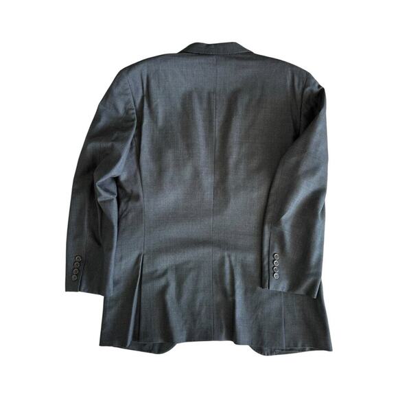 Vintage Polo Ralph Lauren 40R Grey Blazer Sport Coat Virgin Wool - Picture 5 of 13